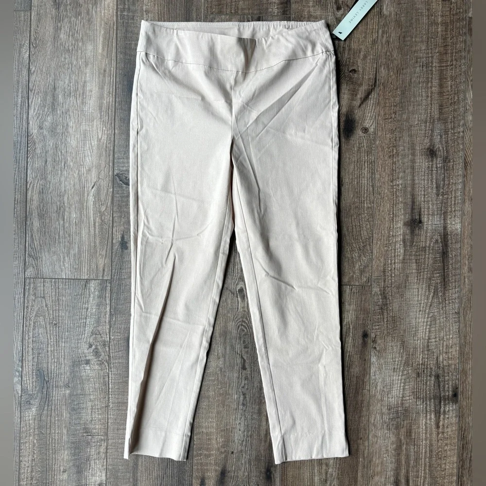 NEW Larry Levine Slim Ankle Length Pull On Slacks Women's Size Large - Picture 4 of 12